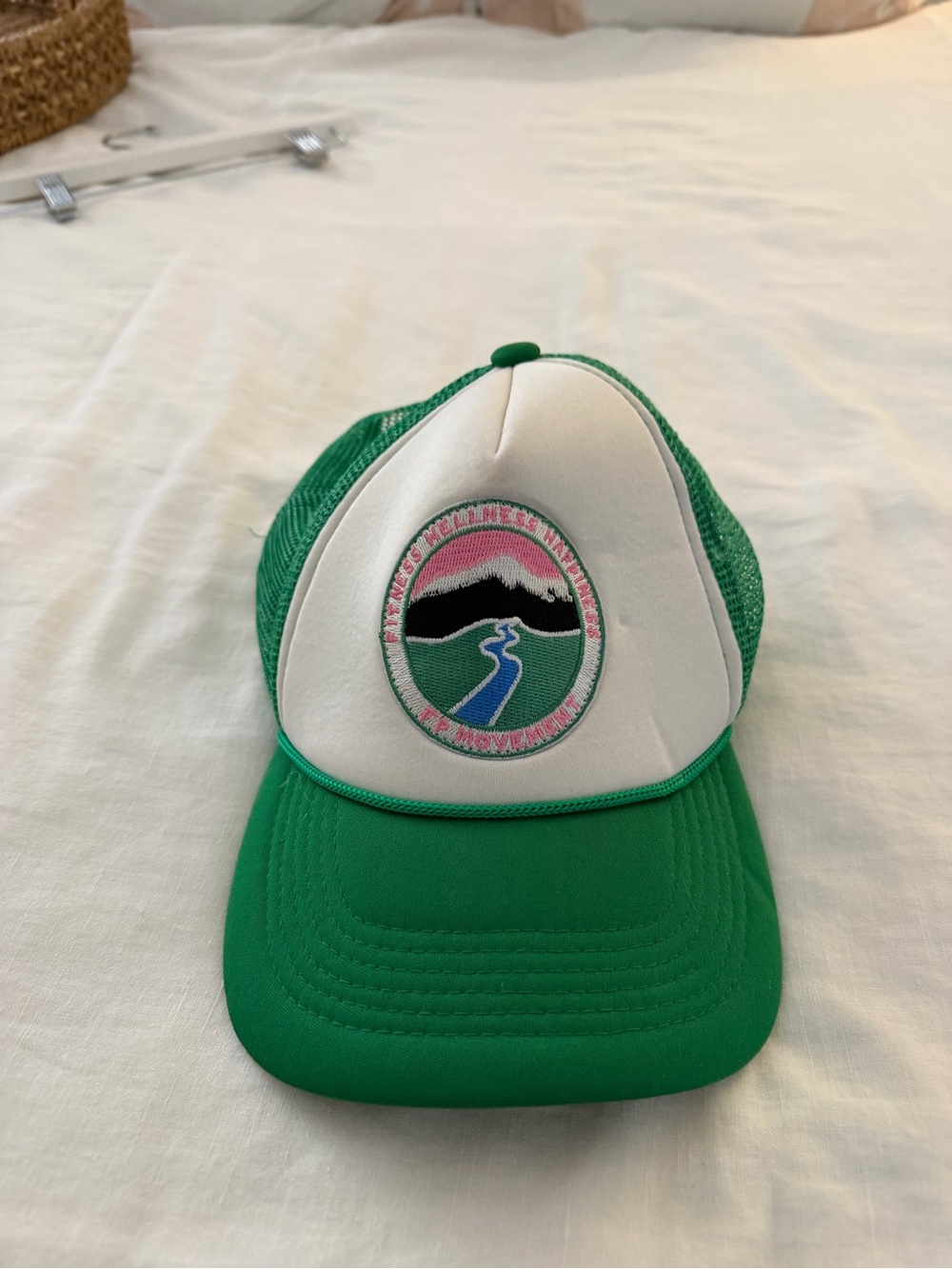 FP Movement by Free People Green and White Trucker Hat with Scenic Patch